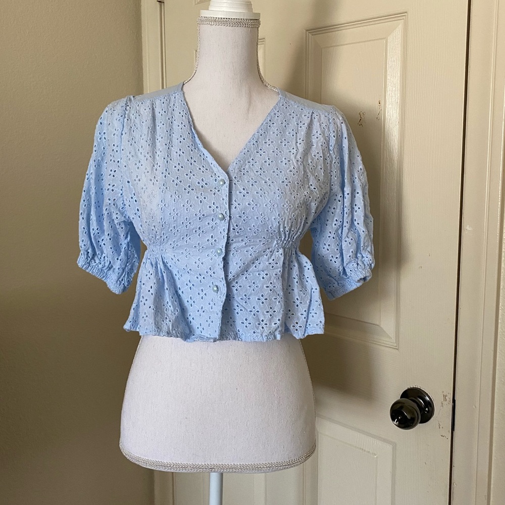 Eyelet crop top